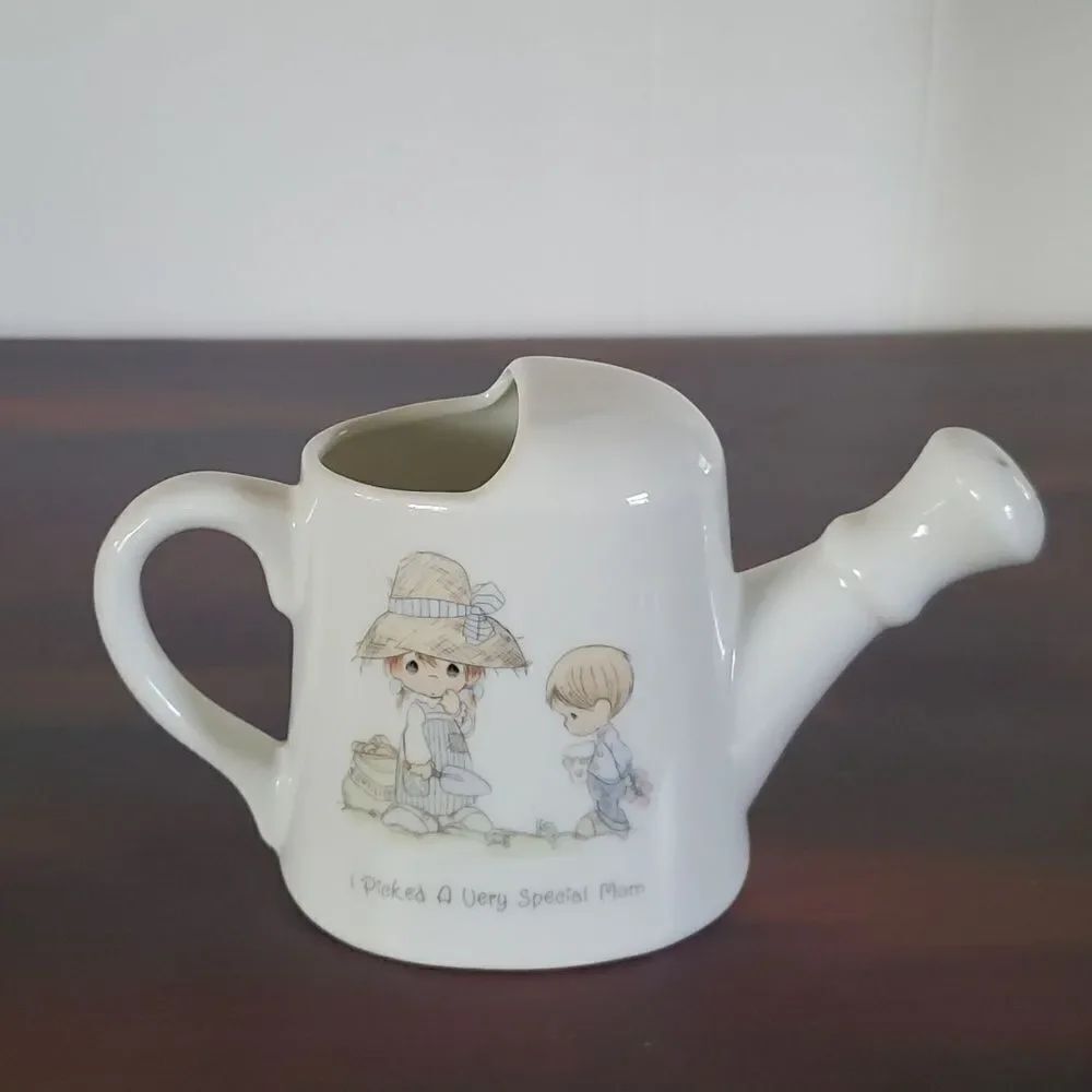 Vtg 1988 Precious Moments "I Picked A Very Special Mom" Porcelain Watering Can